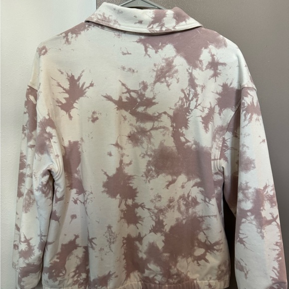 Varley Romero Sweat Taupe Tie Dye Quarter-zip (size x-small) - Picture 3 of 3